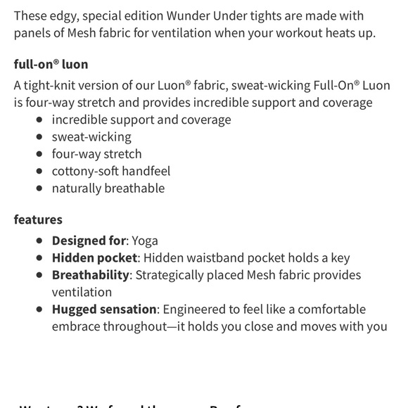 🍋  Lululemon Wunder Under High Rise Tech Mesh 28” - Picture 14 of 15